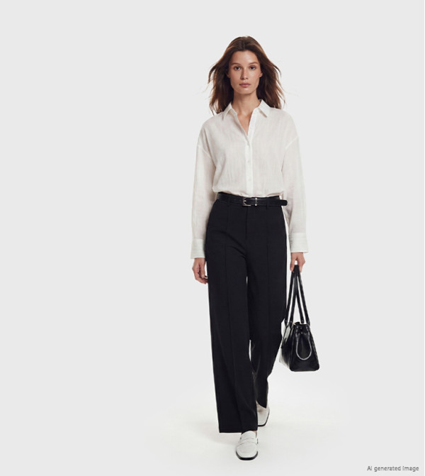 Seam Detail Regular Fit Trousers