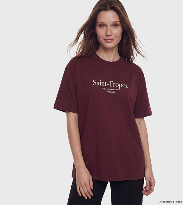 France Printed Crew Neck T-Shirt