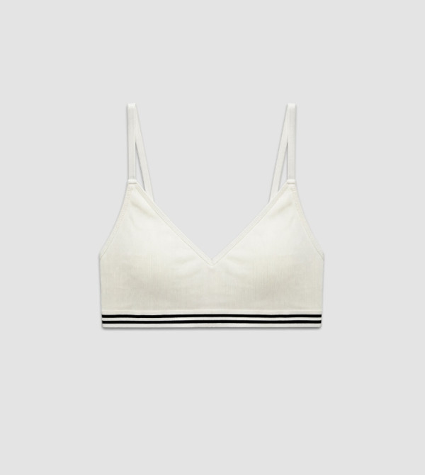 Striped V-Neck Bralette