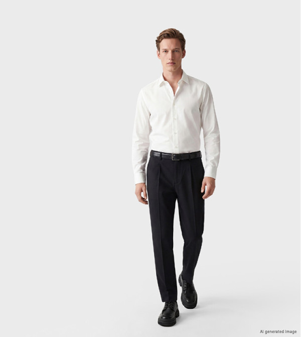 Solid Regular Fit Trousers