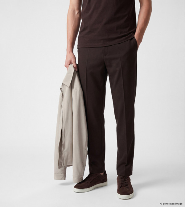 Solid Regular Fit Trousers