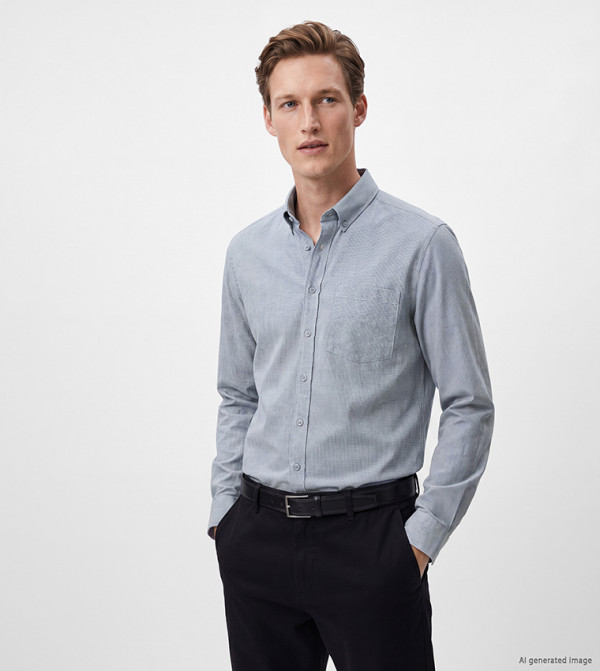 Textured Long Sleeves Shirt