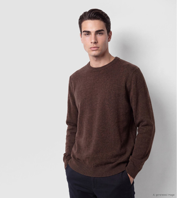 Solid Crew Neck Sweater