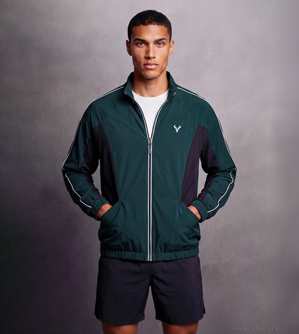 Colourblock Mock Neck Zip-Up Active Jacket