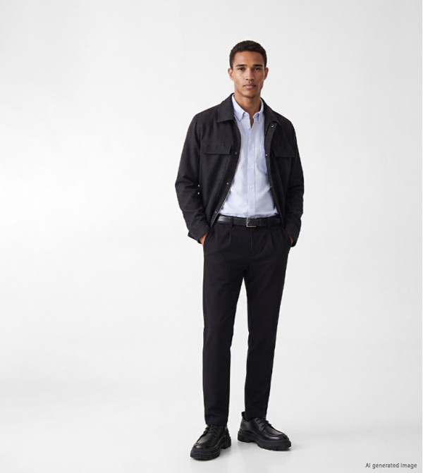 Solid Slim Fit Trousers