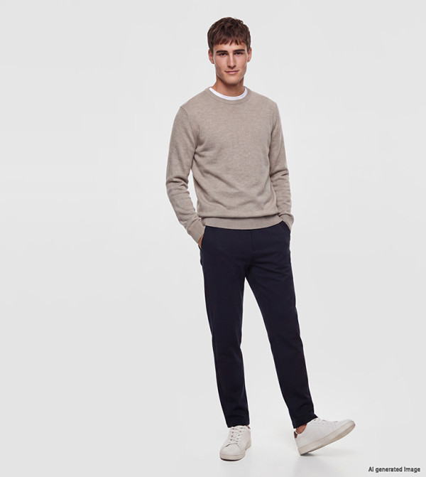 Solid Slim Fit Chinos