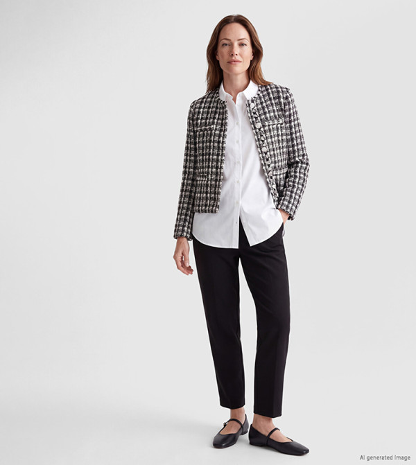 Solid Cigarette Fit Formal Trousers