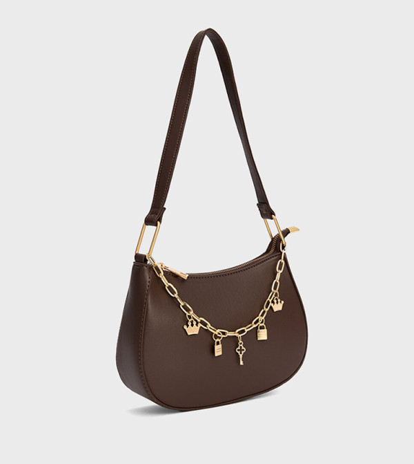 Charm Embellished Shoulder Bag