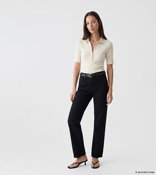 Solid Straight Fit Jeans