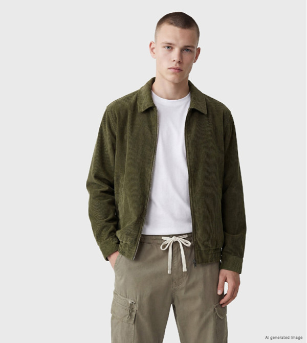 Textured Zip Casual Jacket