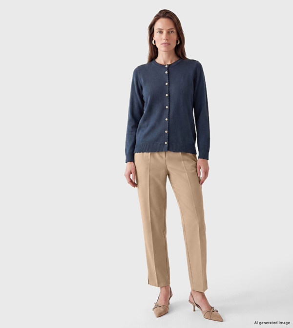 Solid Tapered Fit Casual Pants