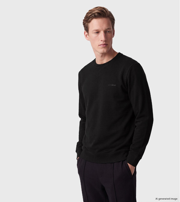 Solid Crew Neck Sweatshirt
