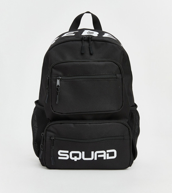 Printed Zipper Backpack