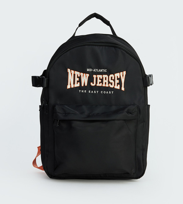 Printed Zippered Backpack