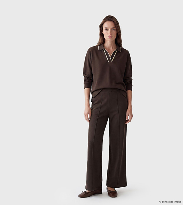 Solid Wide Leg Trousers