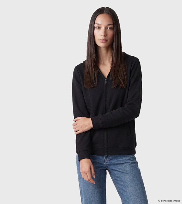 Solid Long Sleeves Hooded Jacket