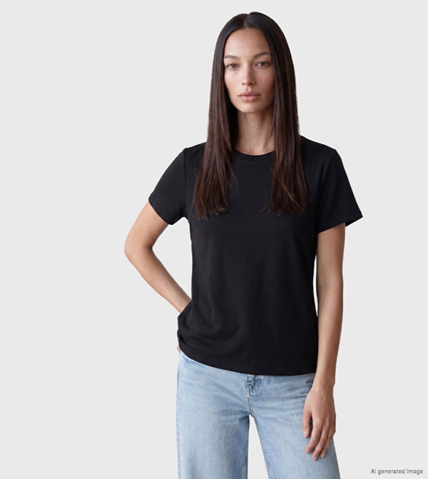 Solid Crew Neck T-Shirt