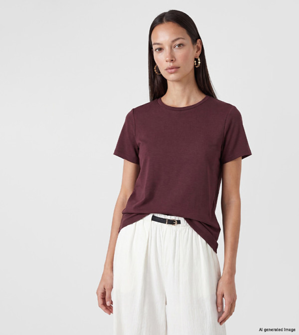 Solid Crew Neck T-Shirt