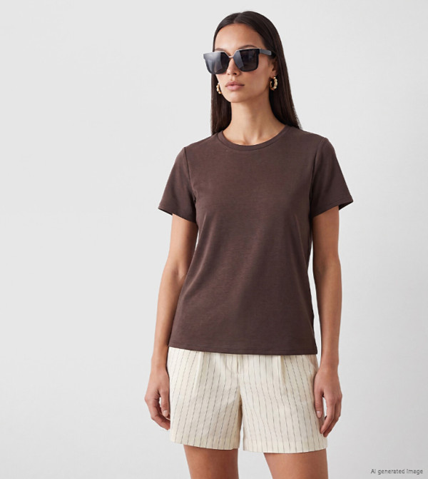 Solid Crew Neck T-Shirt