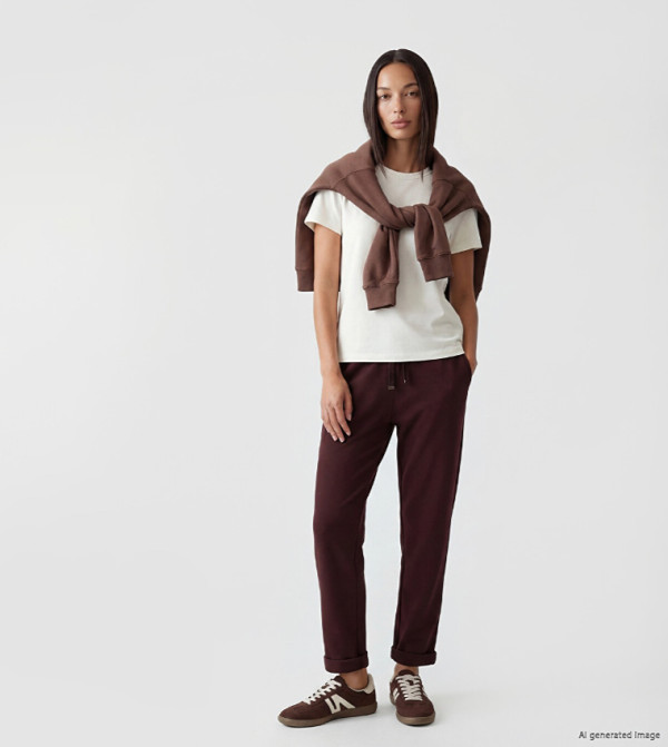 Drawstring Waist Regular Fit Sweatpants