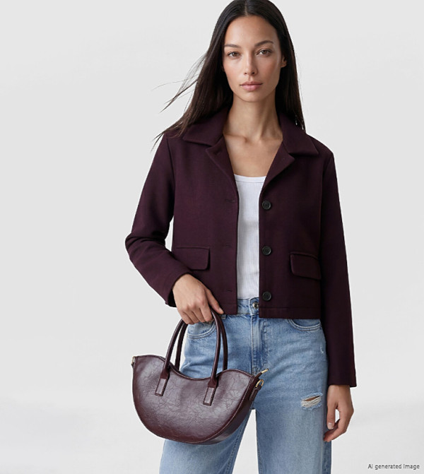 Solid Single-Breasted Lapel Collar Casual Jacket