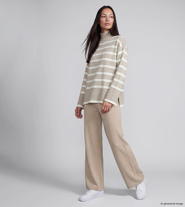 Solid Wide Leg Casual Pants