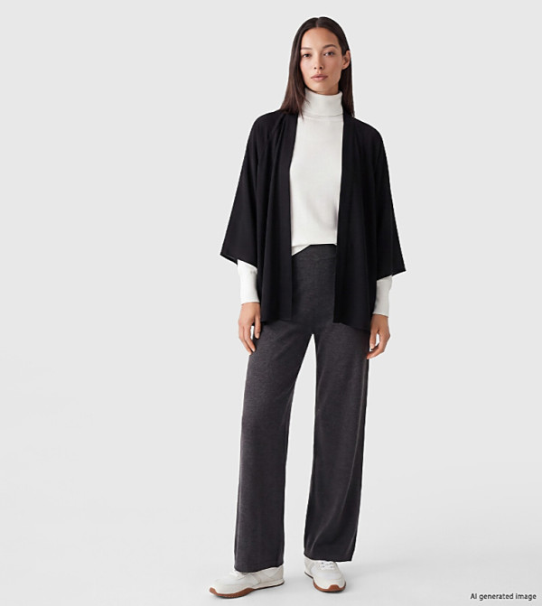 Solid Wide Leg Casual Pants