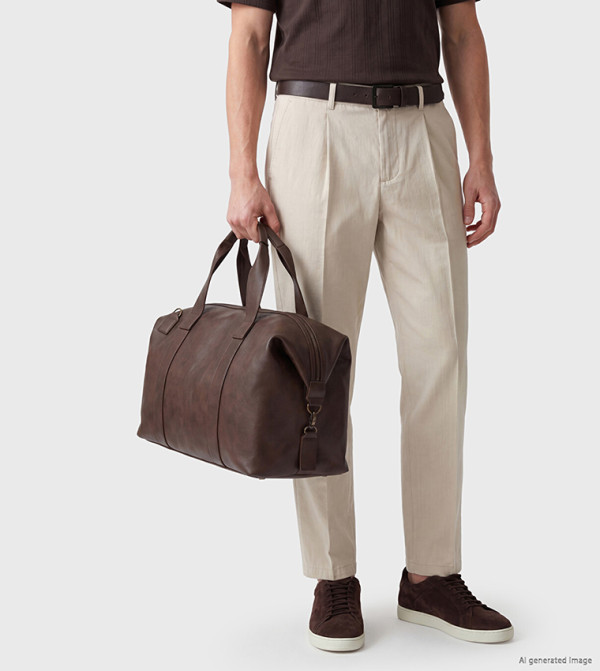 Solid Carrot Fit Trousers