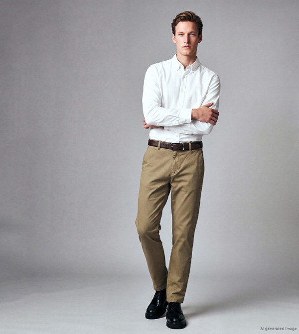 Solid Regular Fit Chinos