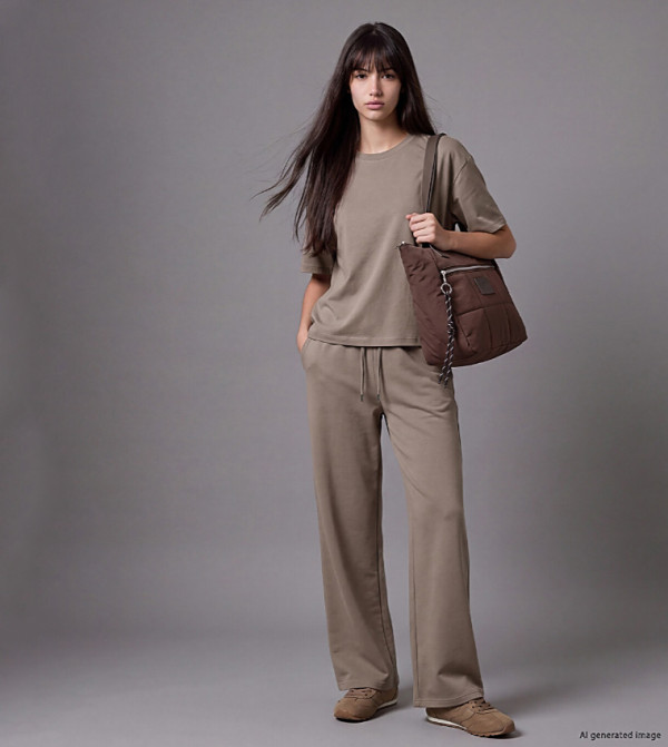 Solid Wide Leg Sweatpants