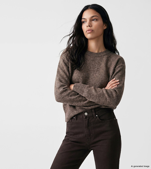 Solid Crew Neck Sweater