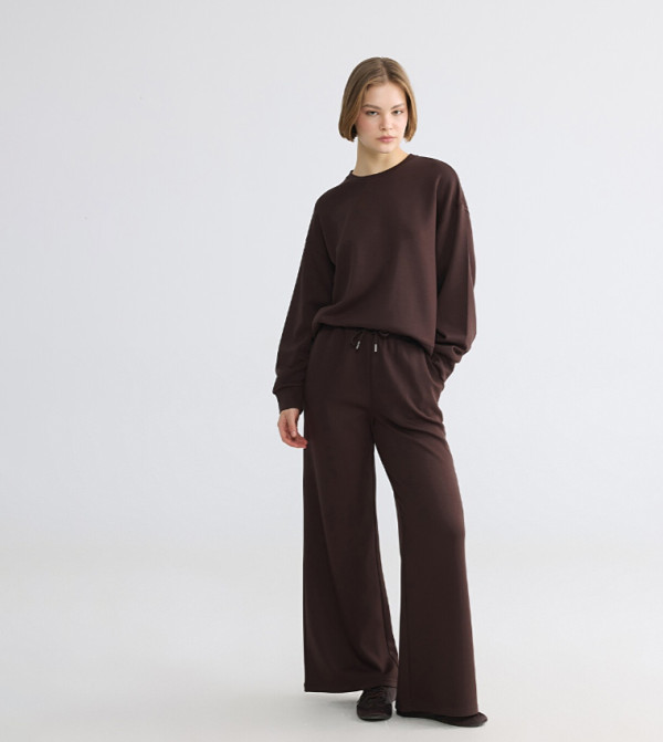 Drawstring Waist Relaxed Fit Sweatpants
