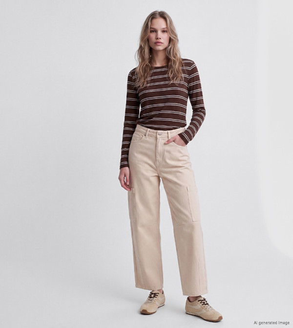 Washed Baggy Fit Cargo Jeans