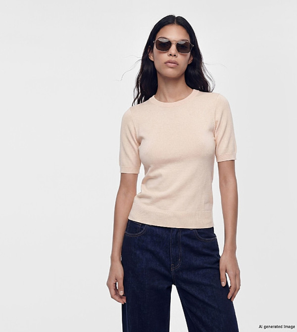 Solid Crew Neck Sweater