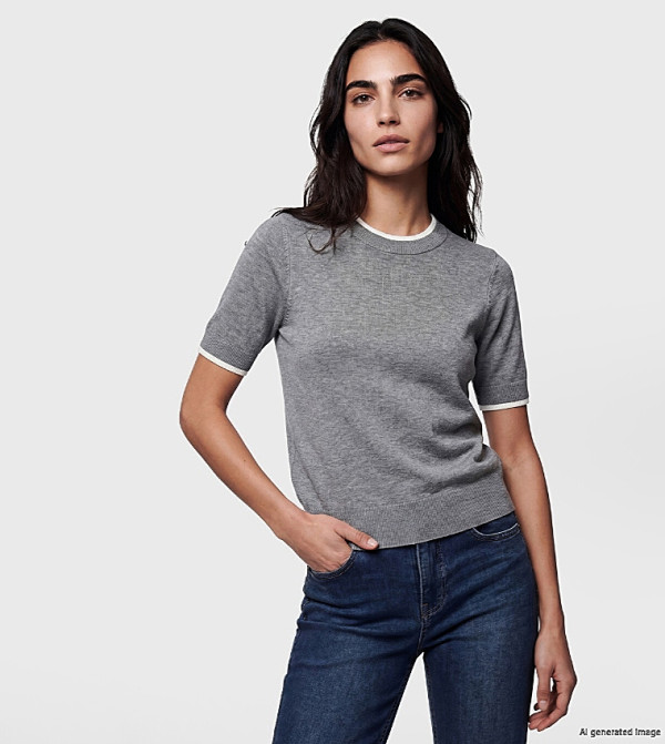 Solid Crew Neck Sweater