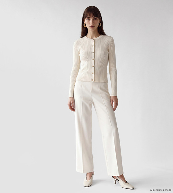 Solid Wide Leg Casual Pants