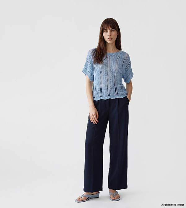 Solid Wide Leg Trousers