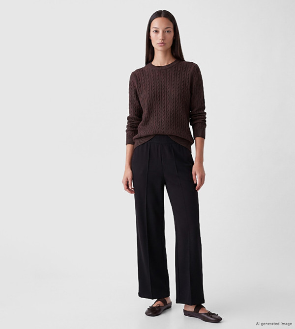 Solid Wide Leg Sweatpants
