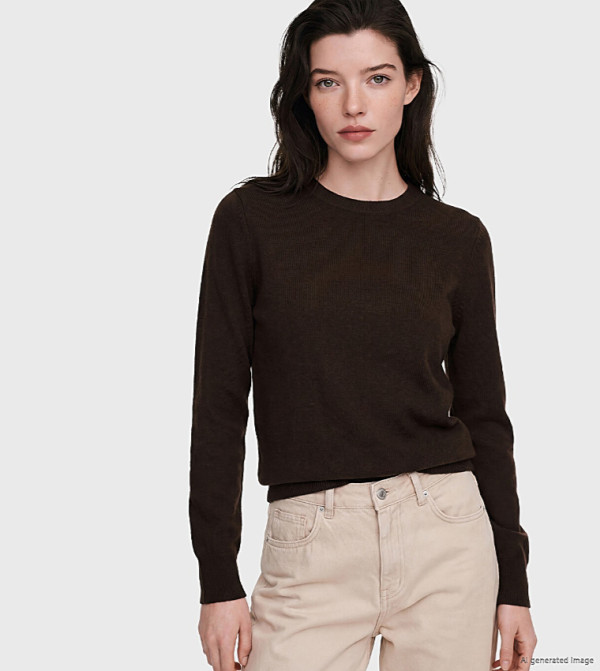 Solid Crew Neck Sweater