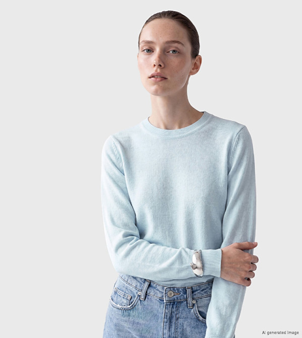 Solid Crew Neck Sweater