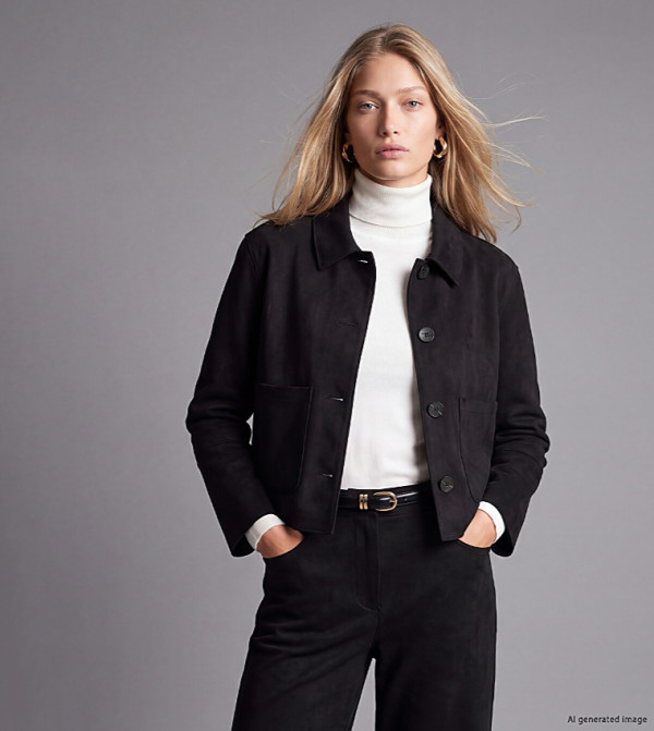 Solid Button Closure Casual Jacket