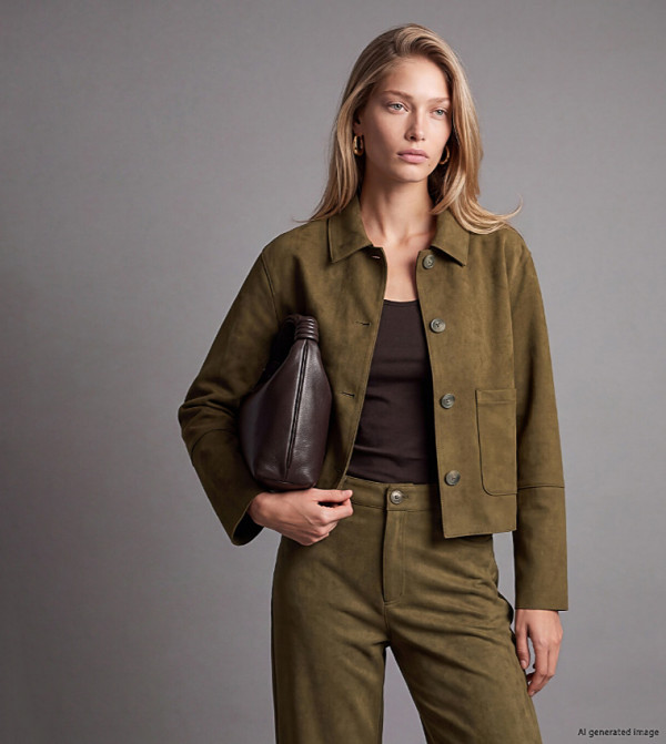 Solid Shirt Collar Button Casual Jacket