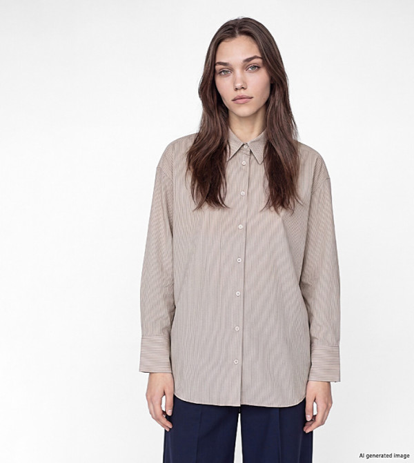 Striped Classic Collar Long Sleeves Shirt