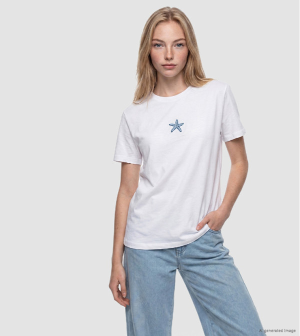 Embroidered Crew Neck T-Shirt
