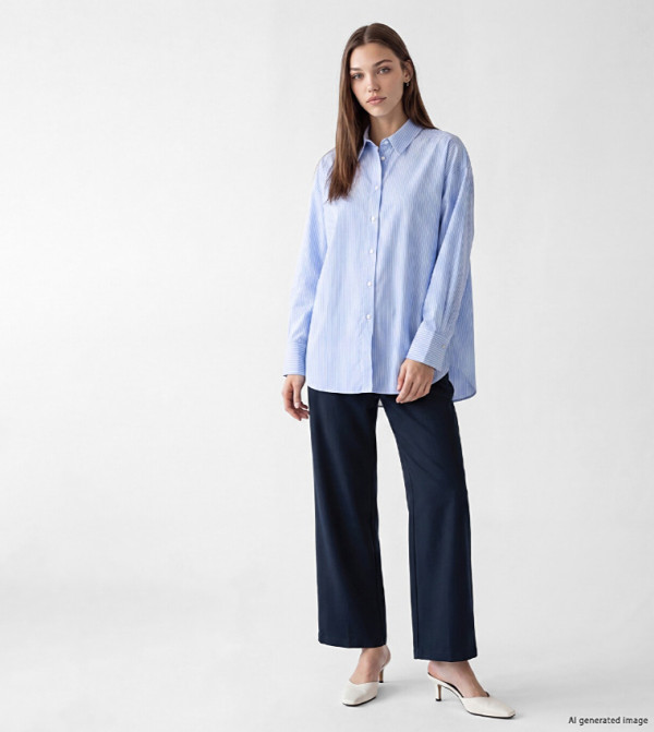 Solid Loose Fit Casual Pants