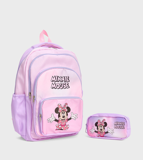 Minnie Mouse Print Backpack Set