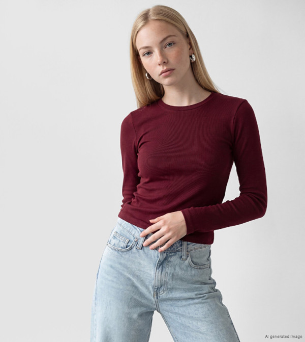 Solid Crew Neck T-Shirt
