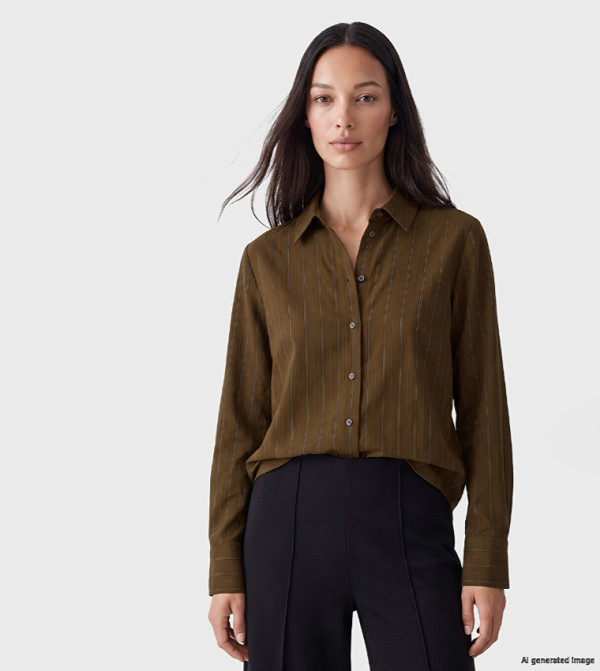 Striped Classic Collar Long Sleeves Shirt