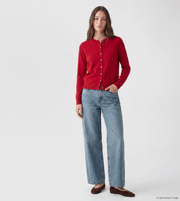 Washed Wide Leg Fit Jeans