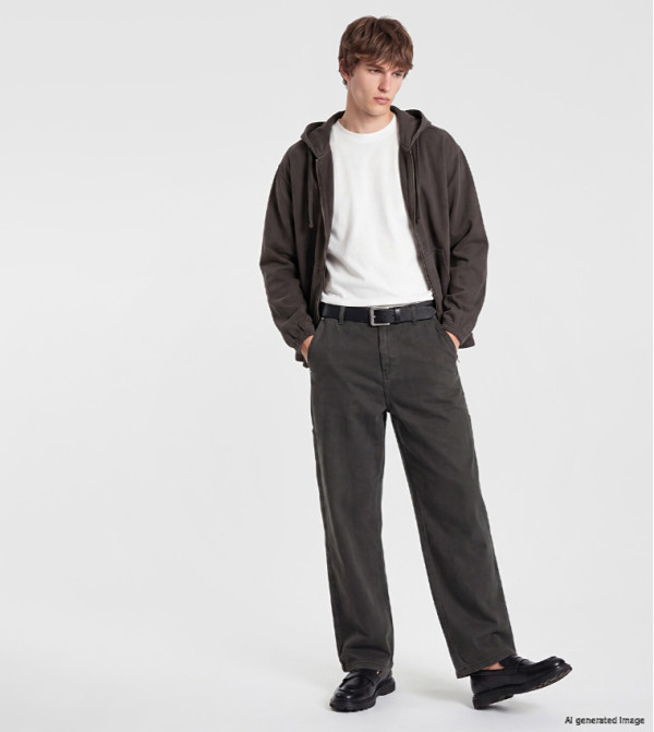Solid Loose Fit Trousers